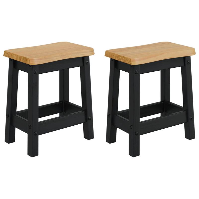 Counter Stool, Black/Natural