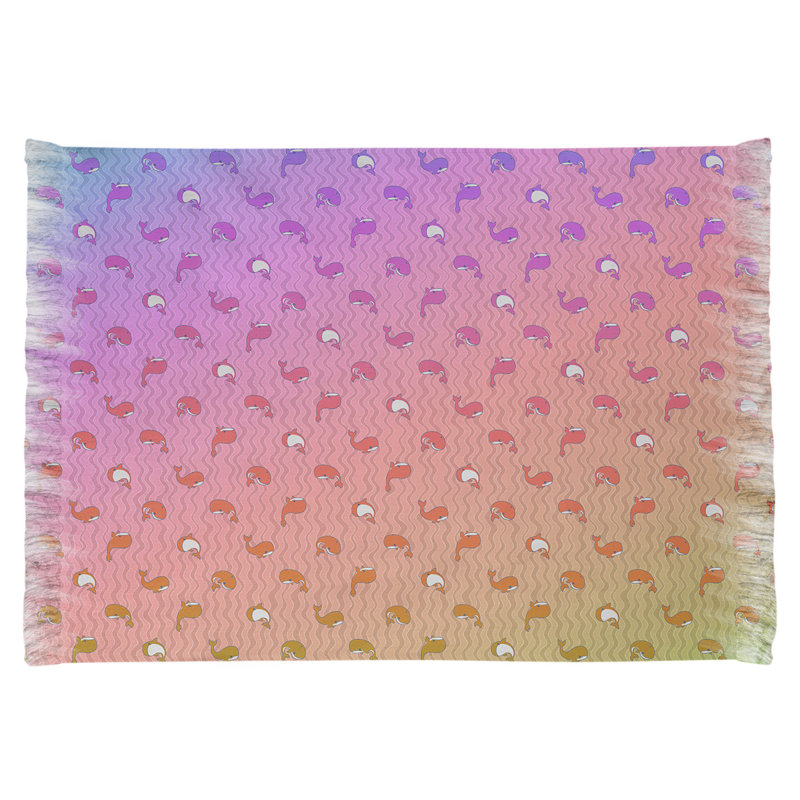 Mauve baleines/Tapis décoratif rouge, non
