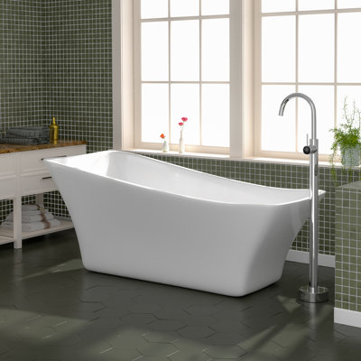 Melanie 68'' x 29.75'' Soaking Acrylic Bathtub