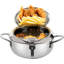 Stainless Steel Deep Fryer Pot with Oil Draining Rack