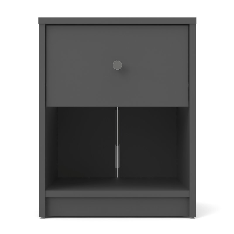 Clanton Small-Space 1 - Drawer Nightstand, Gray