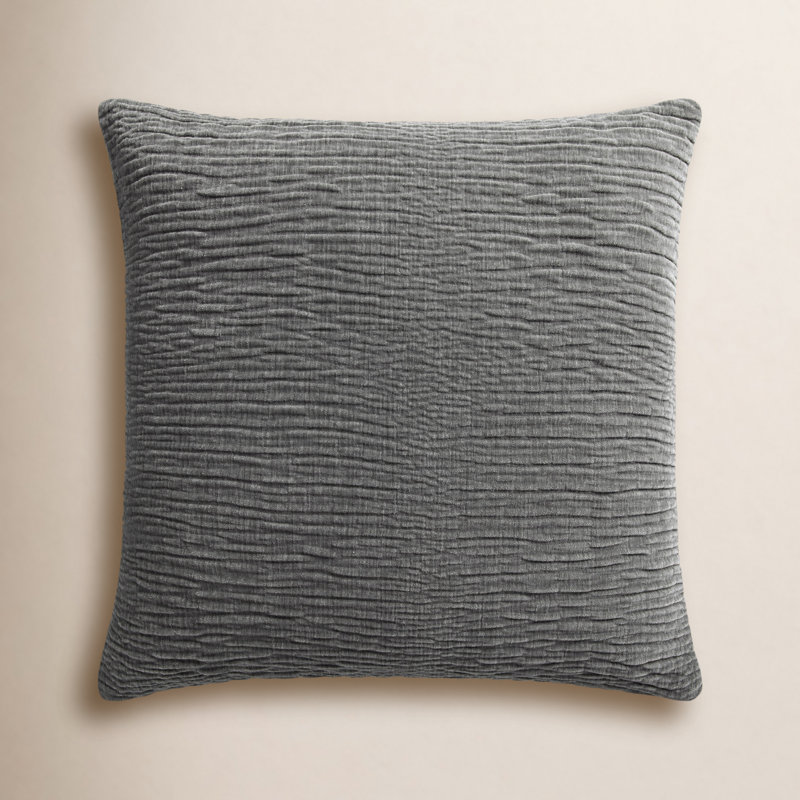 Housse de coussin rectangulaire Edan, Duvet, gris, 22 po x 22 po