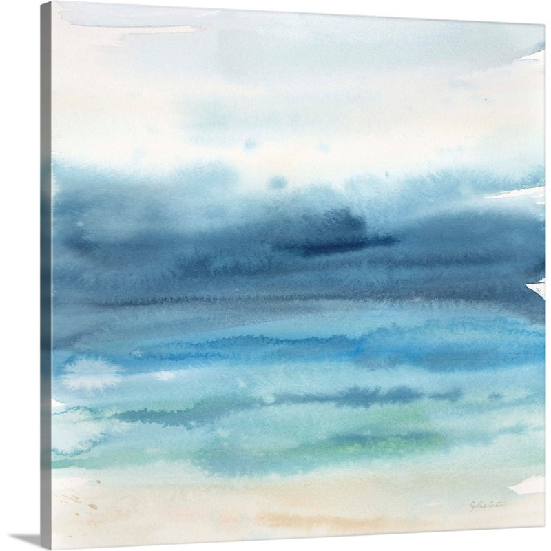 Reproduction d’art sur toile, "Indigo Seascape I" par Cynthia Coulter, H 20 po x l 20 po x P 1,25 po, Toile tendue