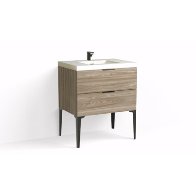 Avila 30" W Freestanding Single Bathroom Vanity with Dean Leg