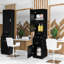 Armoire de rangement noire avec 2 tiroirs Barber