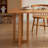 Durable Rectangular Red Oak Rattan Dining Table-106645531