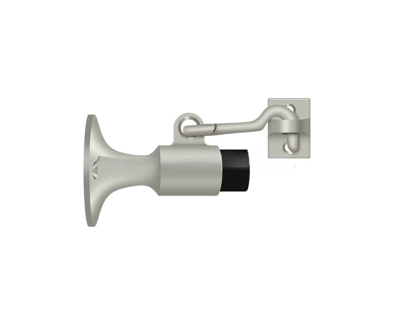 Deltana SAHW325U15 Wall Mount Bumper with Holder; Satin Nickel Finish, Brushed Nickel