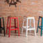 Tabouret de bar décontracté à finition sarcelle 1pc