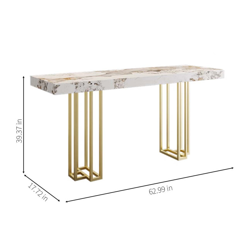 Xaniyah, 39.37"H x 62.99"L x 17.72"W, Gold