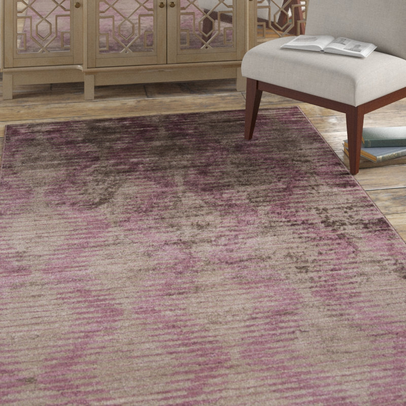 Elihu Viscose Abstract Indoor Rug, Rectangle 5' x 8'
