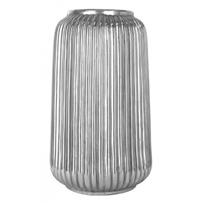 Vase à rayures argentées