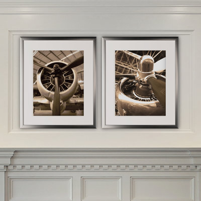 " Airplane Engine " 2 - Pieces