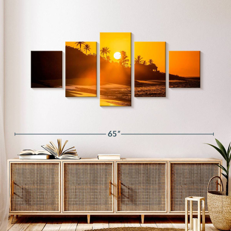 Coucher de soleil d'Haïti Azaline, H 24 po x l 55 po