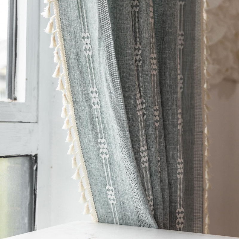 Rideaux à rayures Boho