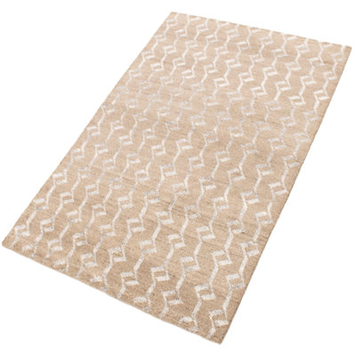 Tapis de la surface en laine 5 pi x 7 pi 11 po main one-of-kind noué la 2010 Grogan