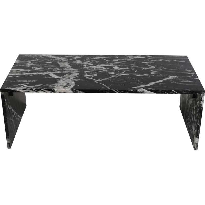 Olas Coffee Table, Black Marble