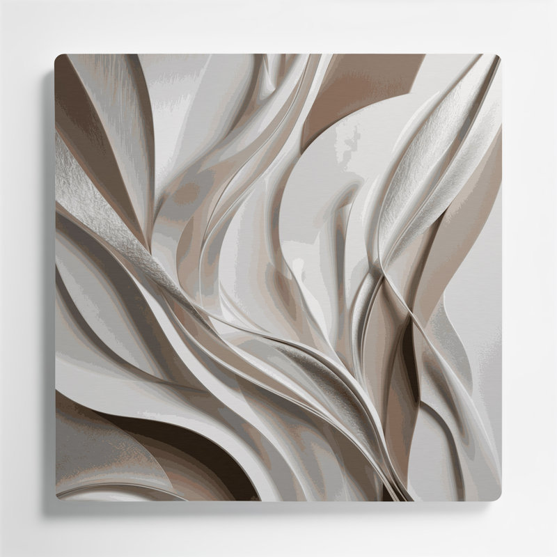 «Abstract Shapes» 65, art mural gris en métal