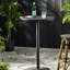 Table de bar 26 po ronde en PE, fabrication robuste en fer, fabriquée à la main pour la table de loisirs en plein air