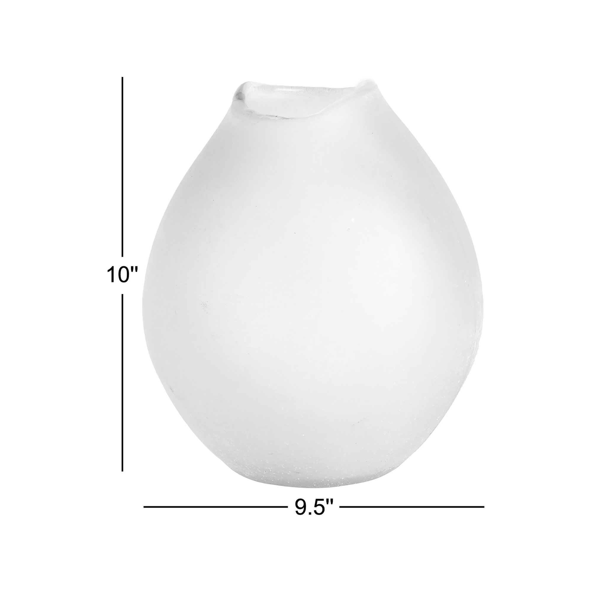 Cannice 10'' Glass Table Vase, 10" H x 9.5" W x 9.5" D
