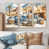 Toile naturelle avec cadre flottant