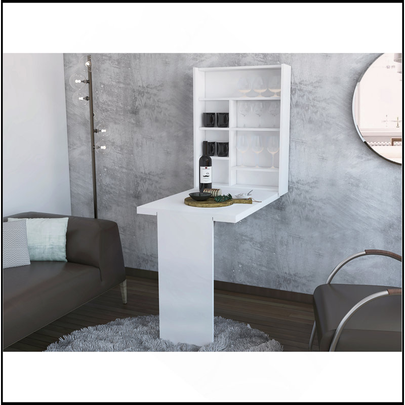 Table pliante Dalton avec base et tablettes