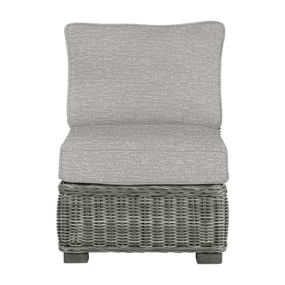 Rustic Woven Sectional Slipper Chair
