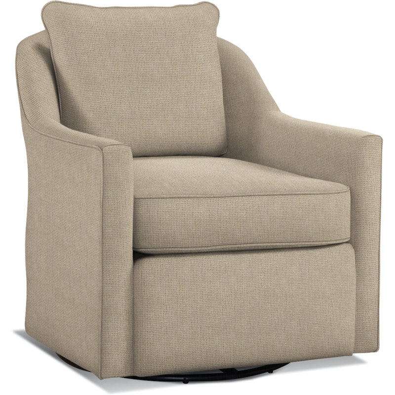 Leighton Swivel Armchair, Oatmeal Crypton Performance 100% Polyester