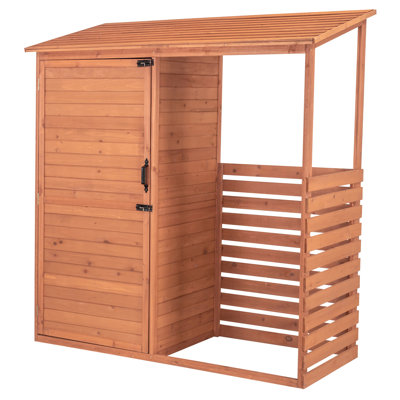 Duprey 69 W x 29 D Wood Log Store