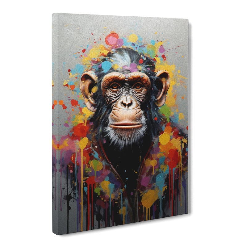 Monkey Contemporary - Wrapped Canvas, 76cm H x 50cm W x 3cm D