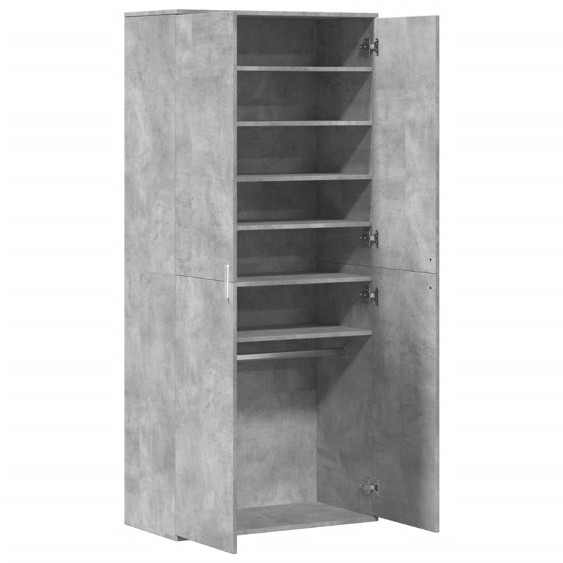 12 Pair Shoe Storage Cabinet, Concrete Grey