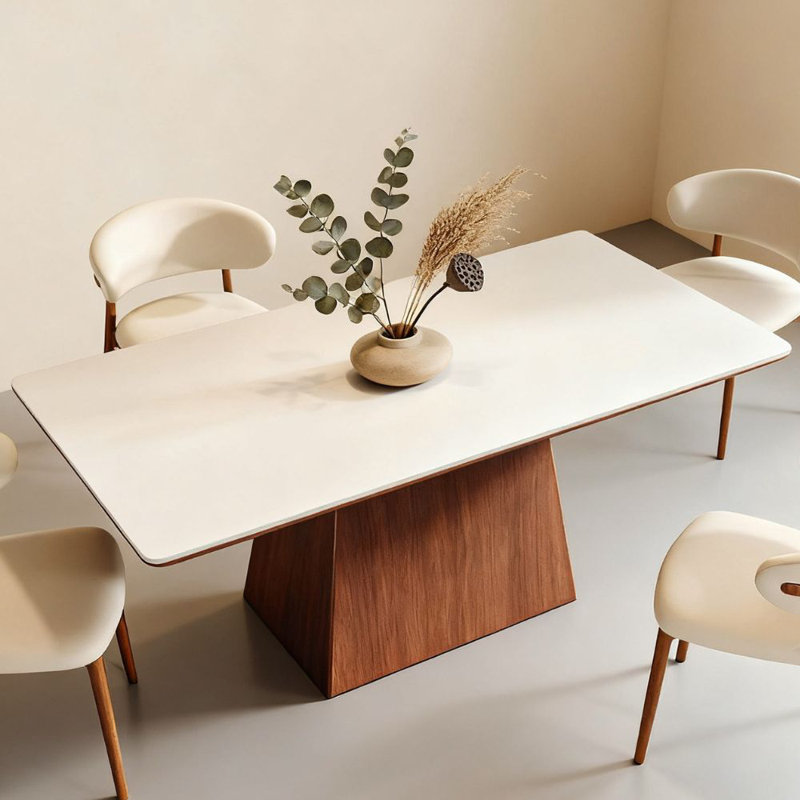 Sintered Stone Dining Table, 29.5"H x 71"L x 35.4"W