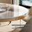 Light Luxury Faux Marble Round Dining Tables.-102629966