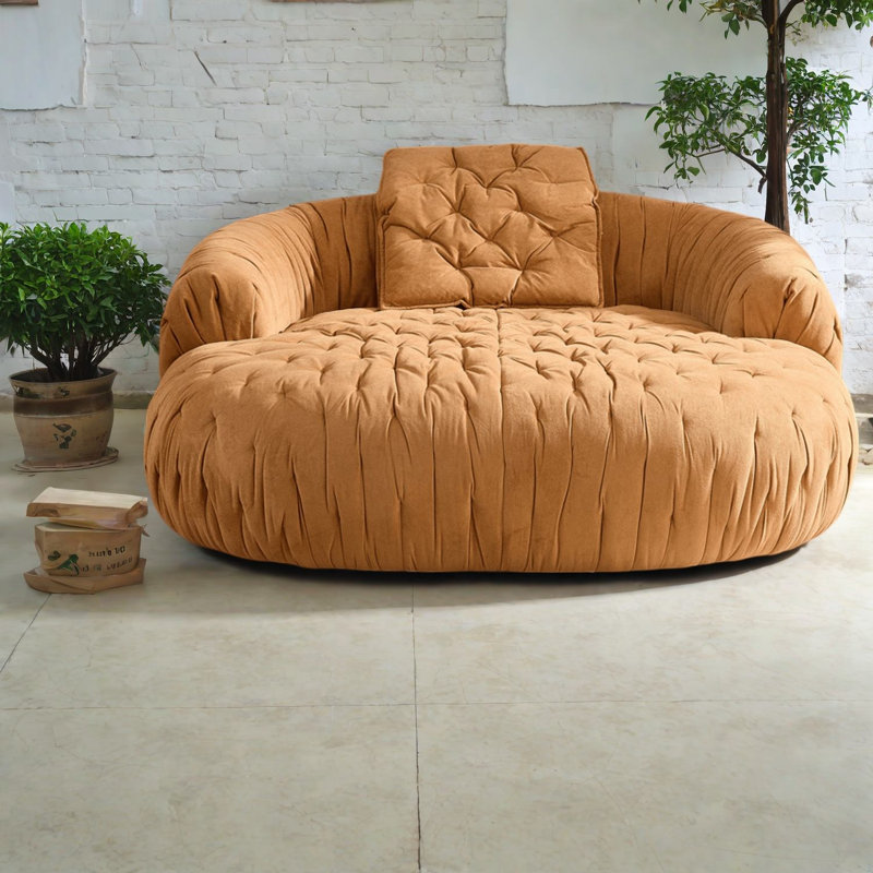 Canapé Cloud Comfort, tissu brun, 1 place, salon compact et moderne pour la maison, Brun
