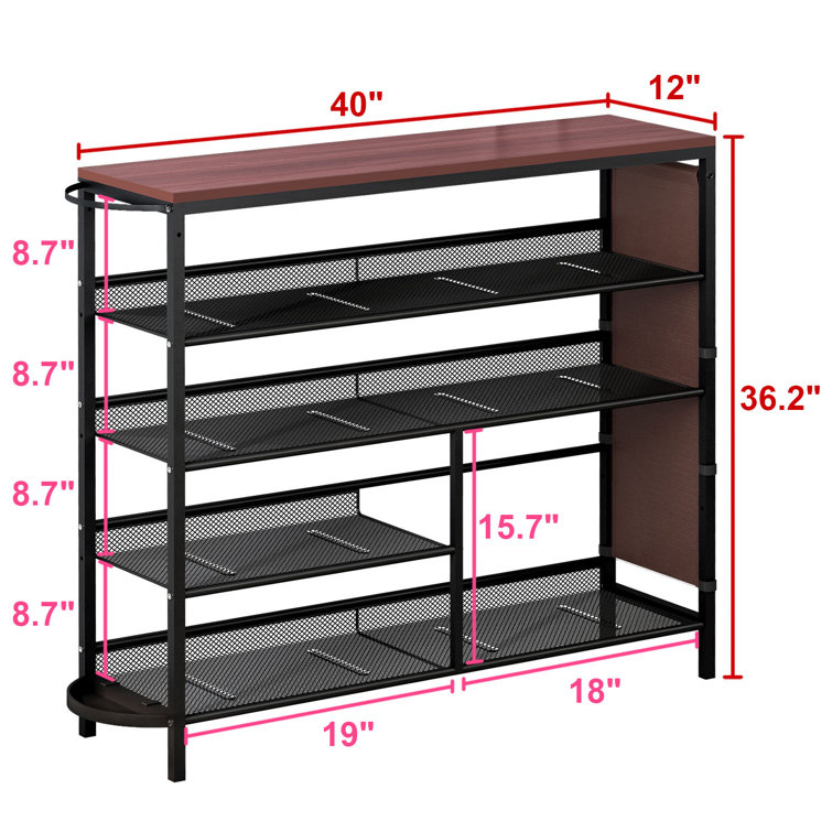 3-Tier 9 Pair Shoe Rack Perfect Solution For Your Entryway or Mud Room to  Store Your Shoes, Boots, Umbrellas, Canes, Purses, and Hats