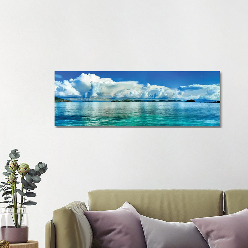 Sapphire Beach, St. Thomas, U.S. Virgin Islands 1 Piece Wrapped Canvas Panoramic Wall Art