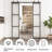 Metal and Tempered Glass Double Sliding Barn Door with Installation Hardware Kit, 2 Sets of Door-91084032