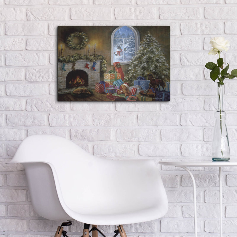  «Not A Creature Was Stirring» par Nicky Boehme, art mural en métal, 24 po x 16 po, H 16 po x l 24 po