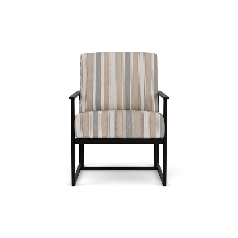 Summit Outdoor Lounge Chair, Ebony, Matte White, Purveyor Pewter