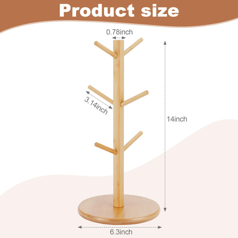 Makalyn Wood Mug Tree