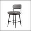 Ensemble de 2 tabourets de bar rotatifs à 360 ° avec tabourets de bar avec coussins en cuir et supports en fer, convenant à divers endroits tels que les cuisines, les restaurants, les bureaux, etc.