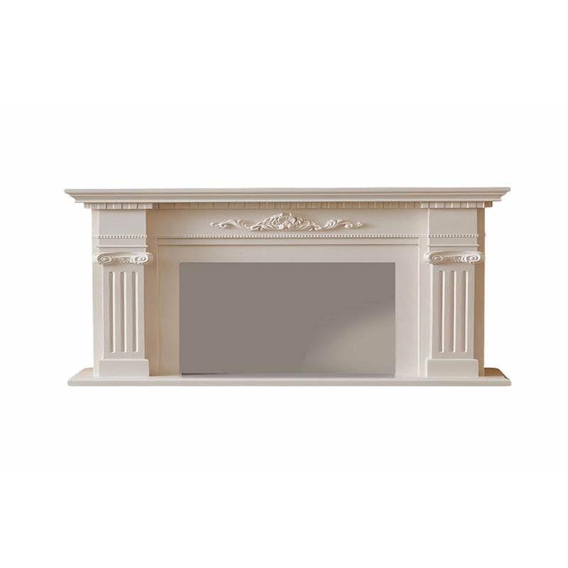 70.87"Modern White Carved Fireplace Mantel, 70.87"