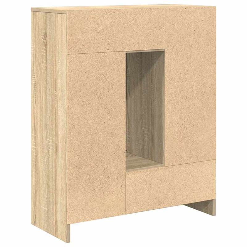 Sideboard With Drawers And Doors 73X31x90 Cm, Sonoma Oak