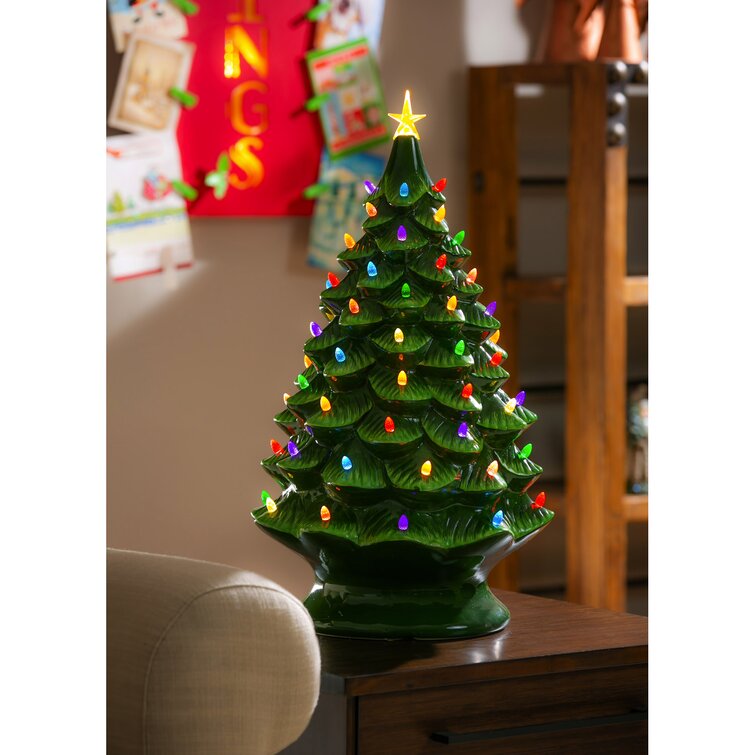 24'' LED Tabletop Ceramic Christmas Tree