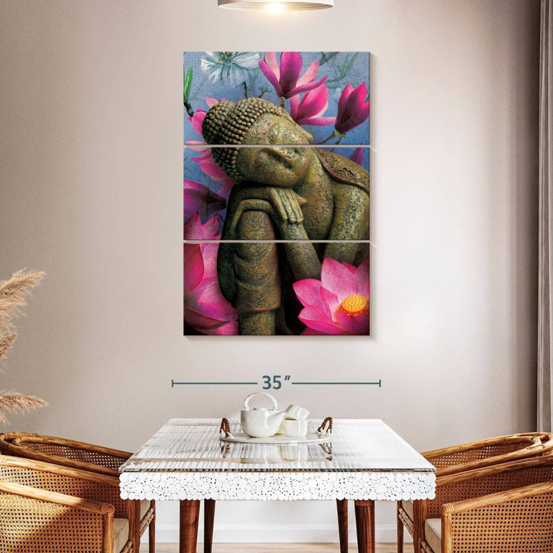 Adella Contemplating Buddha, 57" H x 36" W