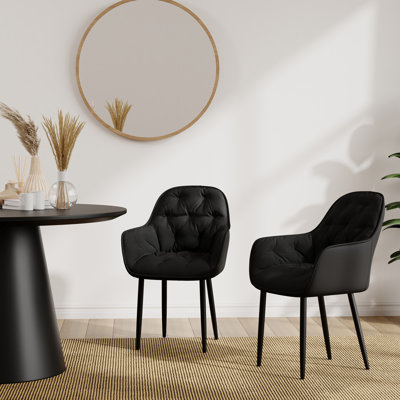 Bierman 45cm H Tufted Upholstered Upholstered Back Side Chair