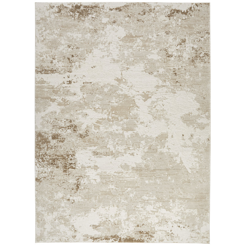 Abstract Beige Area Rug, Rectangle 240 x 300 cm