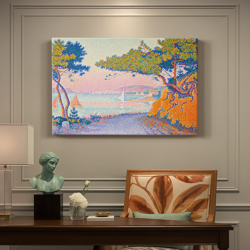 Golfe-Juan-Paul Signac-Toile tendue avec châssis-1896
