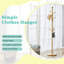 Main Stainless Steel Spray Painted Hanger, Modern Stainless Steel Coat Rack, Solid Wood Reinforcement At The Bracket, 72 Inch Raised Design With Detachable Bracket (Silver Optional)-1279906384