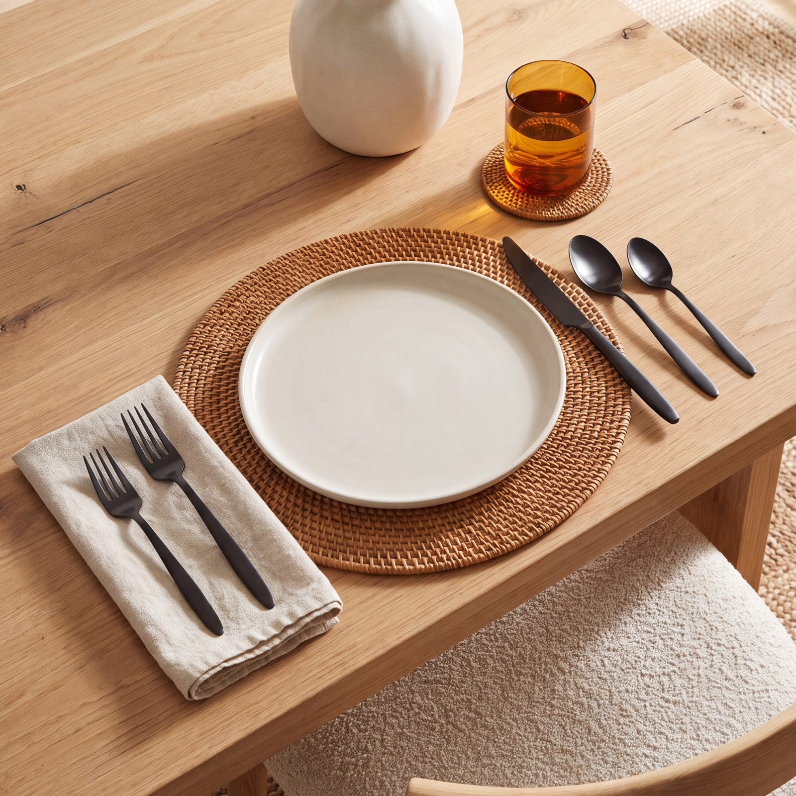 Flatware Set - Service for 4, Black