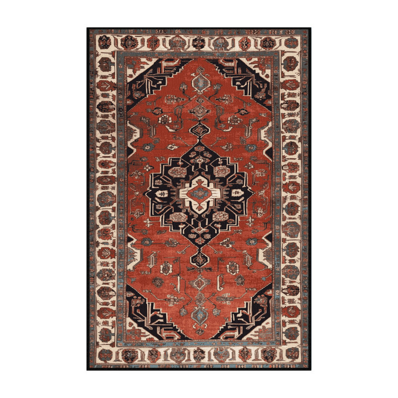 Tapis brun lavable à la machine, Rectangle 4pi x 6 pi